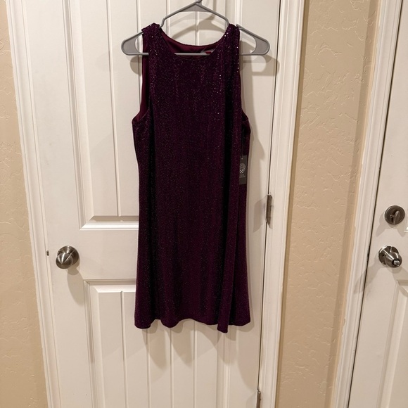 Vince Camuto Sparkling Purple Mini Dress - Picture 1 of 8